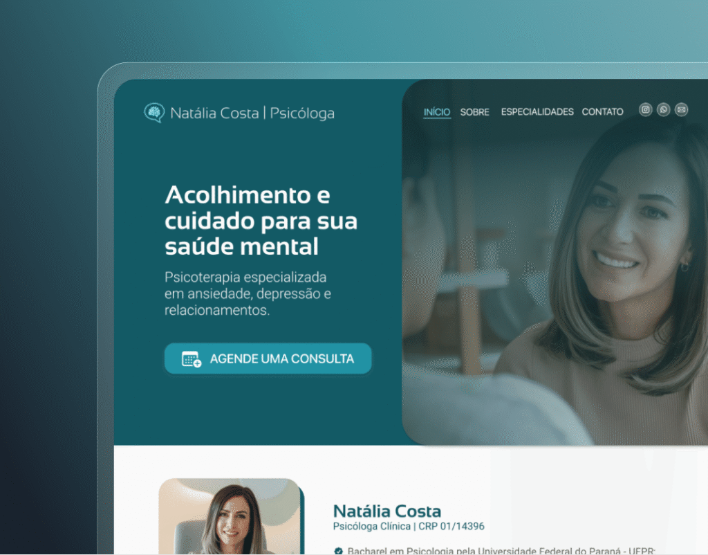 criação sites profissionais para psicologos