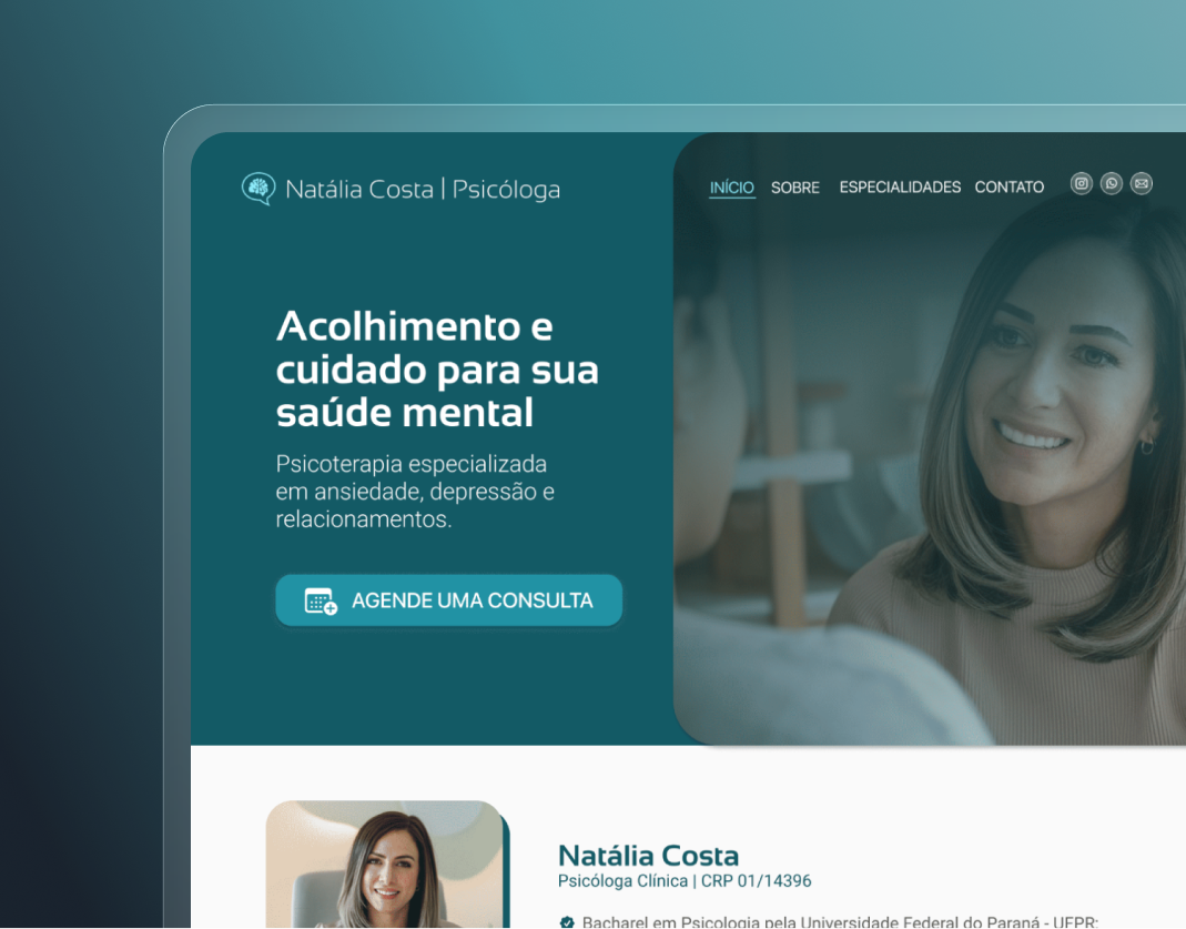 criação sites profissionais para psicologos